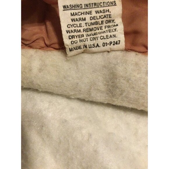 Vintage Throw Blanket Satin Edge Trim Nature Lake Pond Mountains Water Made USA - Picture 5 of 7